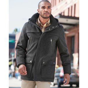 New Pendleton Bainbridge Charcoal Wool Coat Large